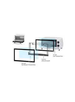 Electric Oven Multifunction With Double Glass For Toasting/Baking/Broiling 9 L 800 W TRO9DG-B5 White
