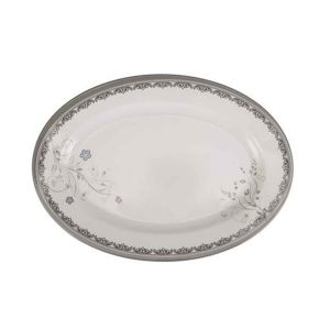 Royalford Melamineware 14" Oval Plate Floral - Melamine - Multicolor