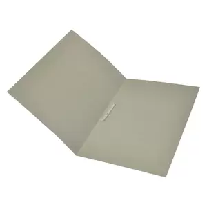FIS Square Cut Folders With 8 cm Fastener Grey Color, Pack of 50 Pcs, 320 gsm, F/S (210 x 330 mm) Size - FSFF7FGY