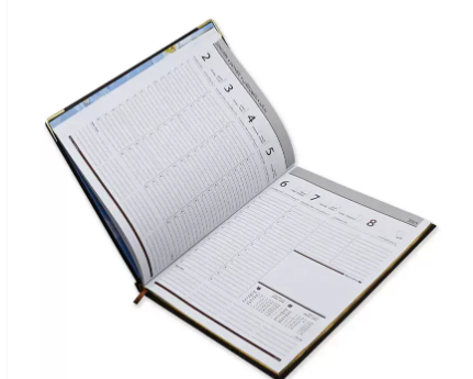 FIS Golden Executive Diary 2023 Arabic/English/French (1-Week at a glance) Vinyl, Cover Chocolate - FSDI32AEG23CH