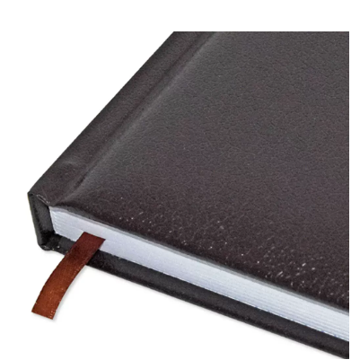 Fis 2024 A5 Diary,Gold Corners,English Vinyl 1Side Padded Chocolate -FSDI22E24CH