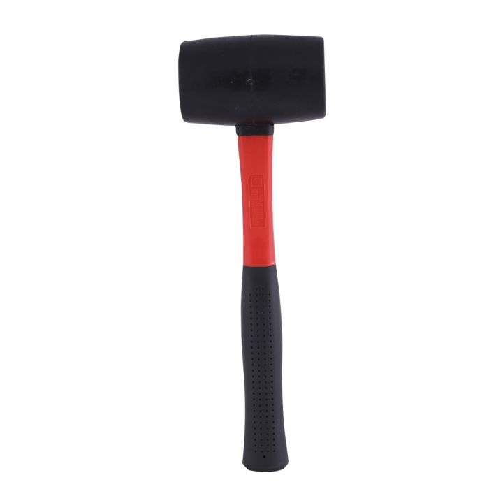 Geepas Rubber Mallet With Fiber Handle 24Oz - Hardwood Shaft Rubber Mallet Double-Face Hammer With Soft/Hard Tips | Ideal For Woodworking, Cabinet And Furniture Making, Auto Body And Metal Fabrication
