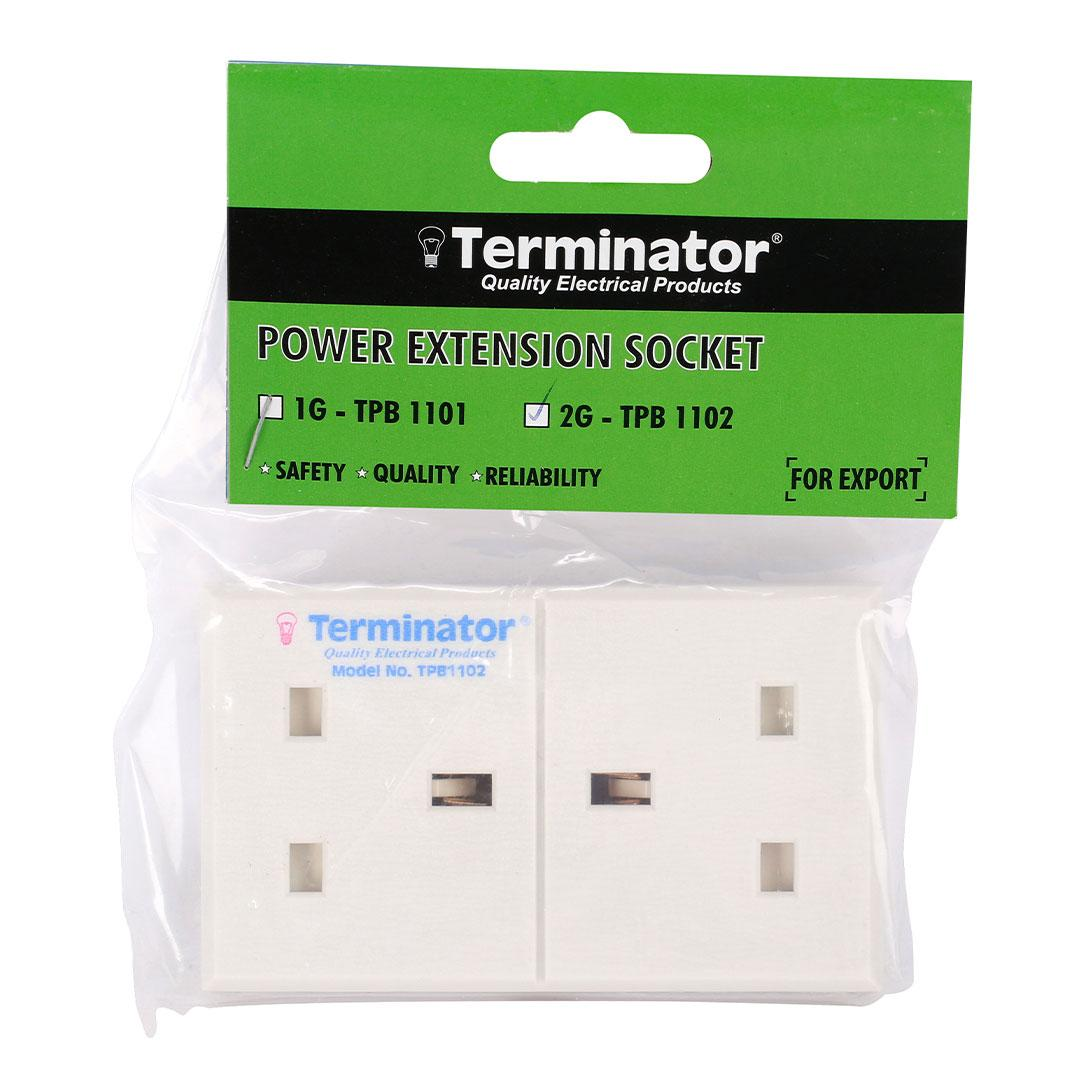 2 Way UK Power Extension Socket Without Cable