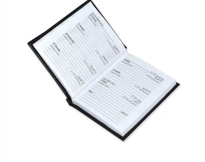 FIS 2023 Pocket Diary Arabic English Vinyl 1 Side Padded Week View Black -FSDI12AE23BK