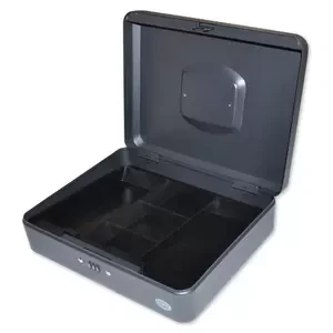 FIS Cash Box with Number Lock 12 Inch, Matt Finish Black Color - FSCPTS0017BK
