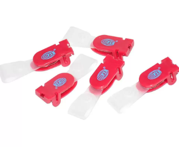 50-Piece FIS Name Badge Clip Red - FSNAB-02RE