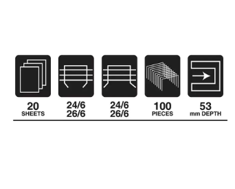 FIS Medium Stapler Metal Body, (L)115 x (W)30 x (H)50 mm Size - FSSF2