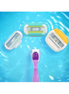 Venus Embrace, Purple Women's Razor Blade, Refills 4 Count