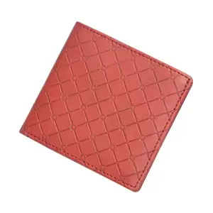 FIS Italian PU Bifold Design Wallets Polyurethane For Men, ID Card Window, 6 Card Slots, 2 Sideways Pockets, Divided Bill Compartments, Maroon Colour, Closed Size 100 x 105 mm - FSPQMRD2