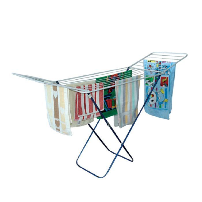 Royalford RF5000 Large Folding Clothes Airer - Drying Space Laundry Washing |Durable Metal Drying Rack | Multifunctional Air Dryer Ideal For Indoor And Outdoor | Easy Store 2 Folding Winged Clothes Ai