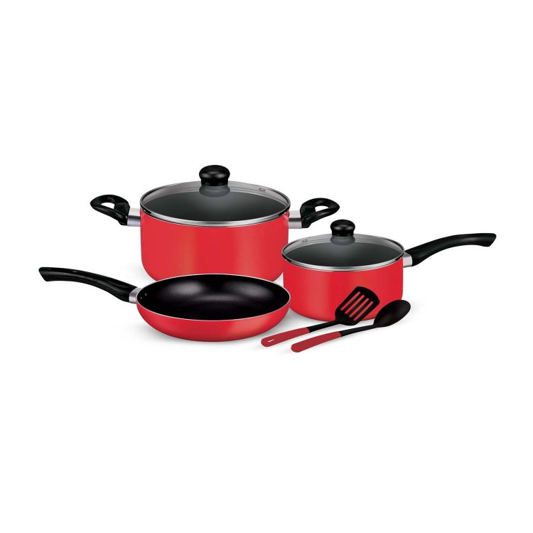 Royalford 7-Piece Non-Stick Press Aluminum Cookware Set- RF11952