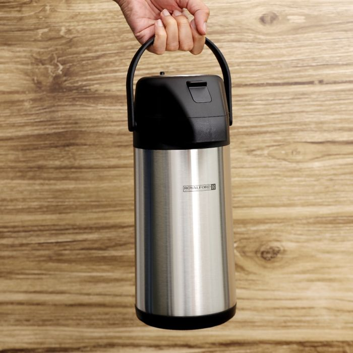 Airpot Flask, Double Wall Vacuum Insulation, 3000ml, RF10531 | Durable Stainless Steel Inner Pot | Portable & Leak-Resistant | Perfect For Camping, Hiking Etc