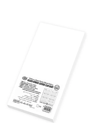 FIS 2023 Golden Slim diary Bonded Leather Arabic English - Brown -FSDI59AEGB23BR