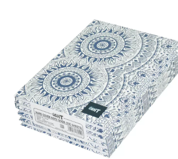 5-Piece Light Hard Cover Notebook, Single Ruled (100 Sheet) A5 Size - LINBA51506