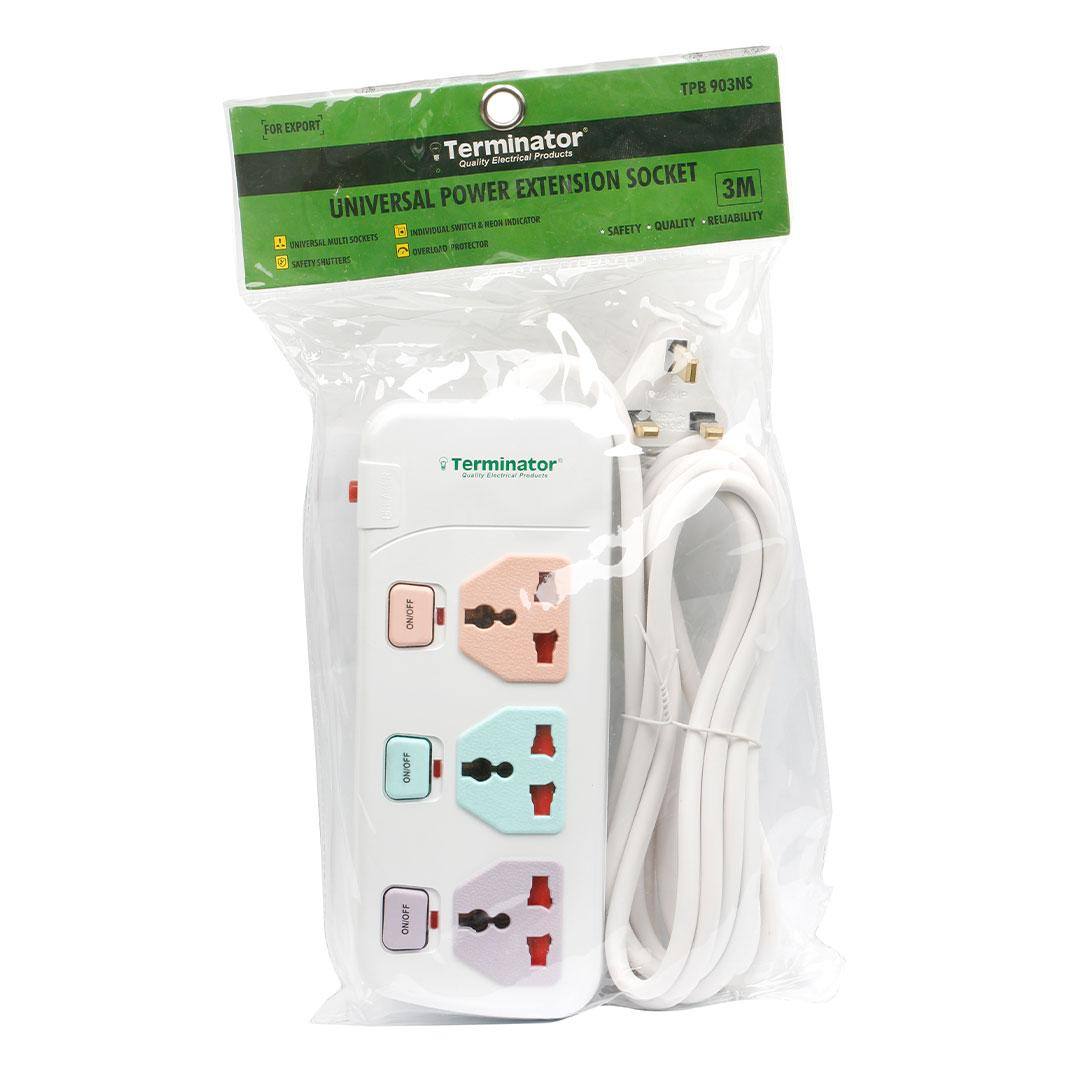 3 Way Power Extension Socket W/Shutter