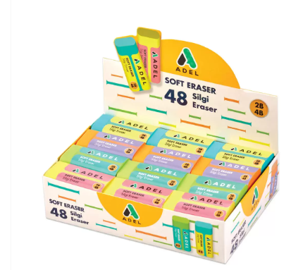 Adel Soft Eraser 2B/4B 48 Pcs. - ALER2270000007
