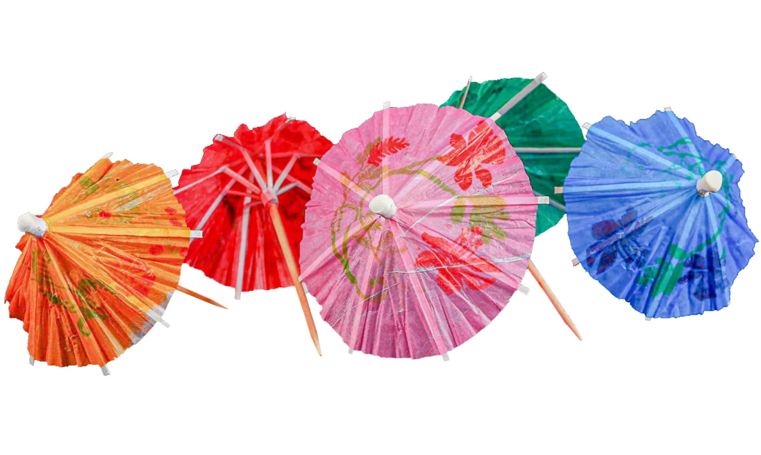 Cocktail Umbrella Picks Multicolour 144 Pieces