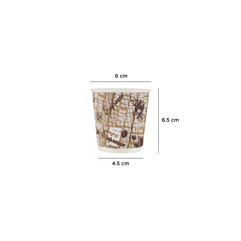 Printed Ripple Paper Cups 4oz