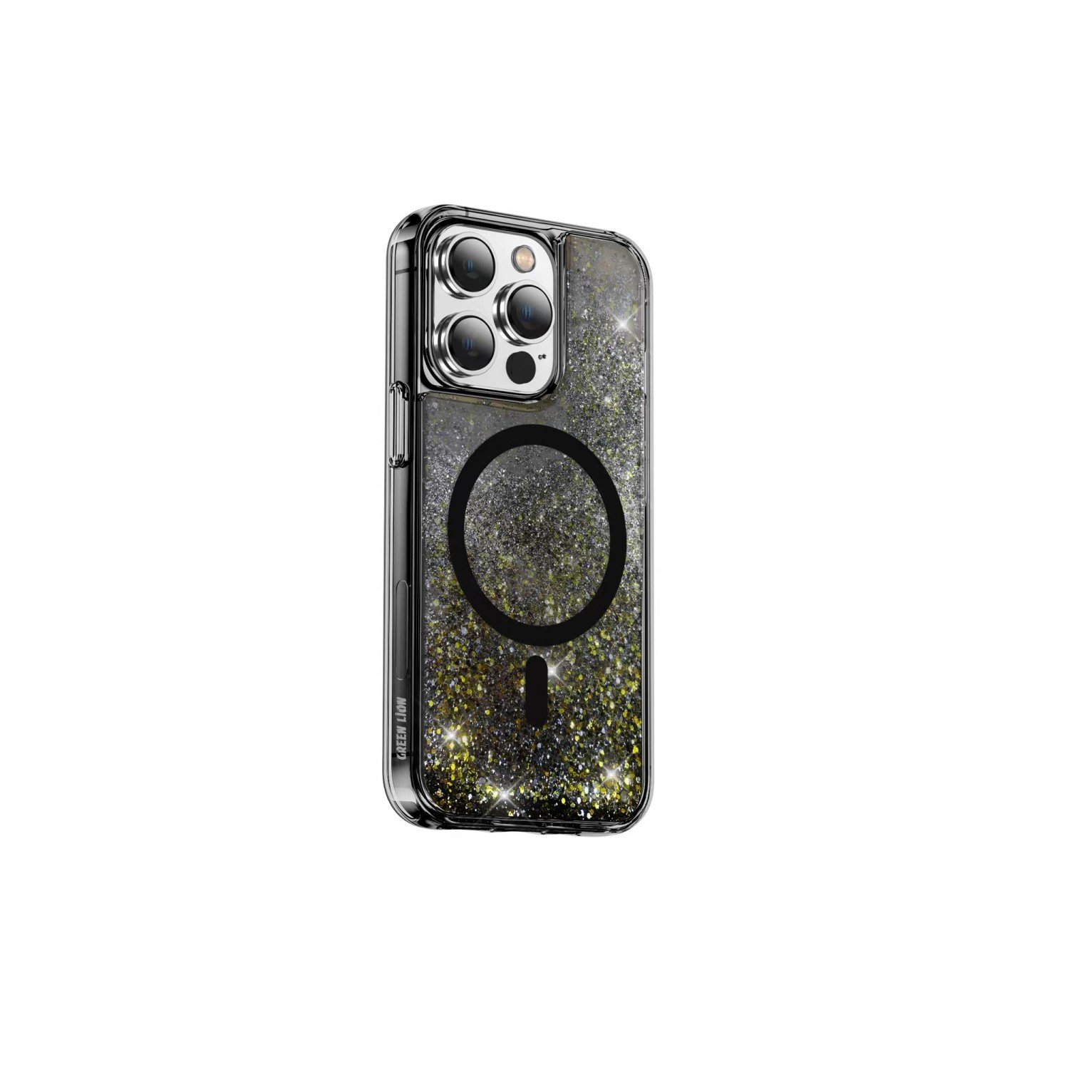 Green Lion Magnetic Happiness 3D Glitter Resin Case for iPhone 14 Pro Max ( 6.7" ) - Assorted colour