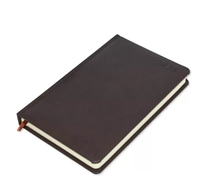 FIS French Diary 2023, PU 1-Side Padded, Round Corner, Dark Brown - FSDI29FRP23DBR