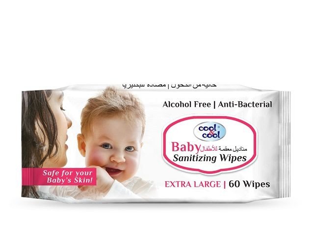 Cool & Cool Baby Sanitizing Wipes 60's