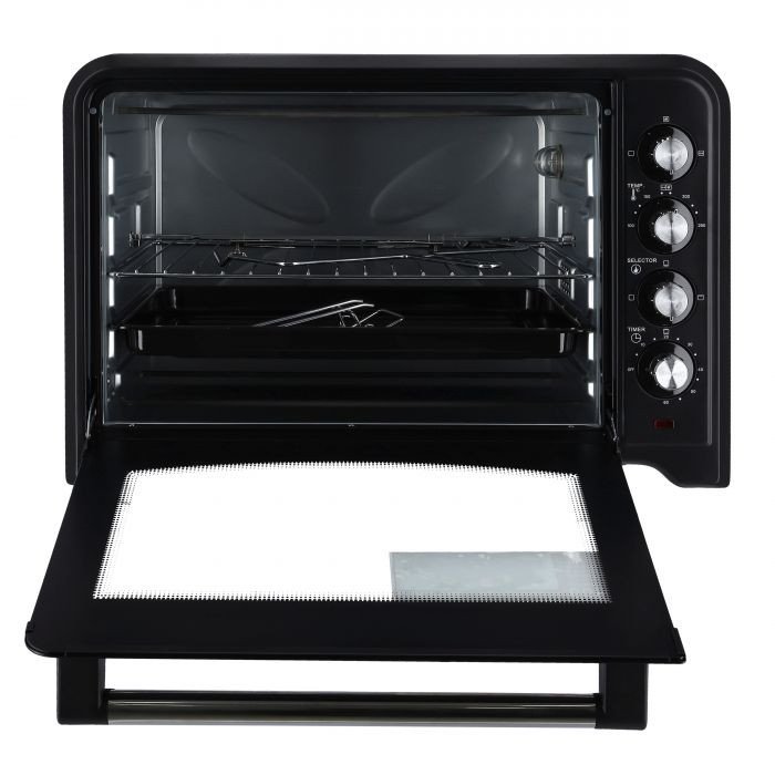 Geepas GO34018 Electric Oven with Convection and Rotisserie, 60 Liter Capacity, Black