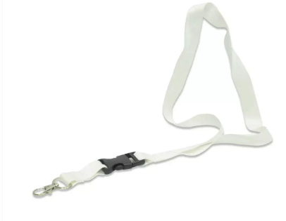 Pack of 50 Pieces Flat Lanyard With Hook And Safety Buckle, 2X90cm White - FSNAPWH