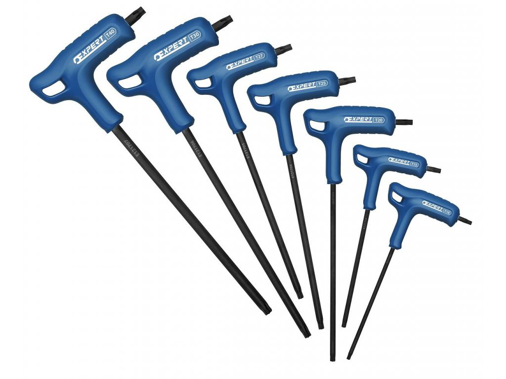 EXPERT E121709 T-HANDLE TORX KEYS T10T-T40, 7PC