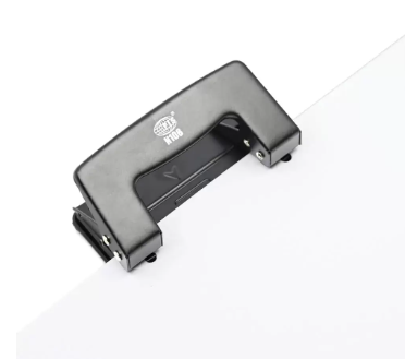 FIS 2-Holes Metal Punch 8 Sheets 0.8 mm, 8 cm apart hole size 5.5 mm, mini Size, Black -FSPUN108BK