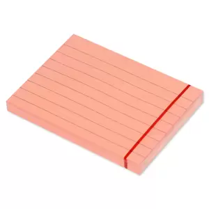FIS Sticky Note Pad, 3X4 inches, Pack of 12, Ruled Neon Pink -FSPO3X4RNP