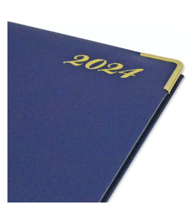 FIS Golden Executive Diary 2024 English/French (1-Week at a glance) Blue - FSDI32EG24BL