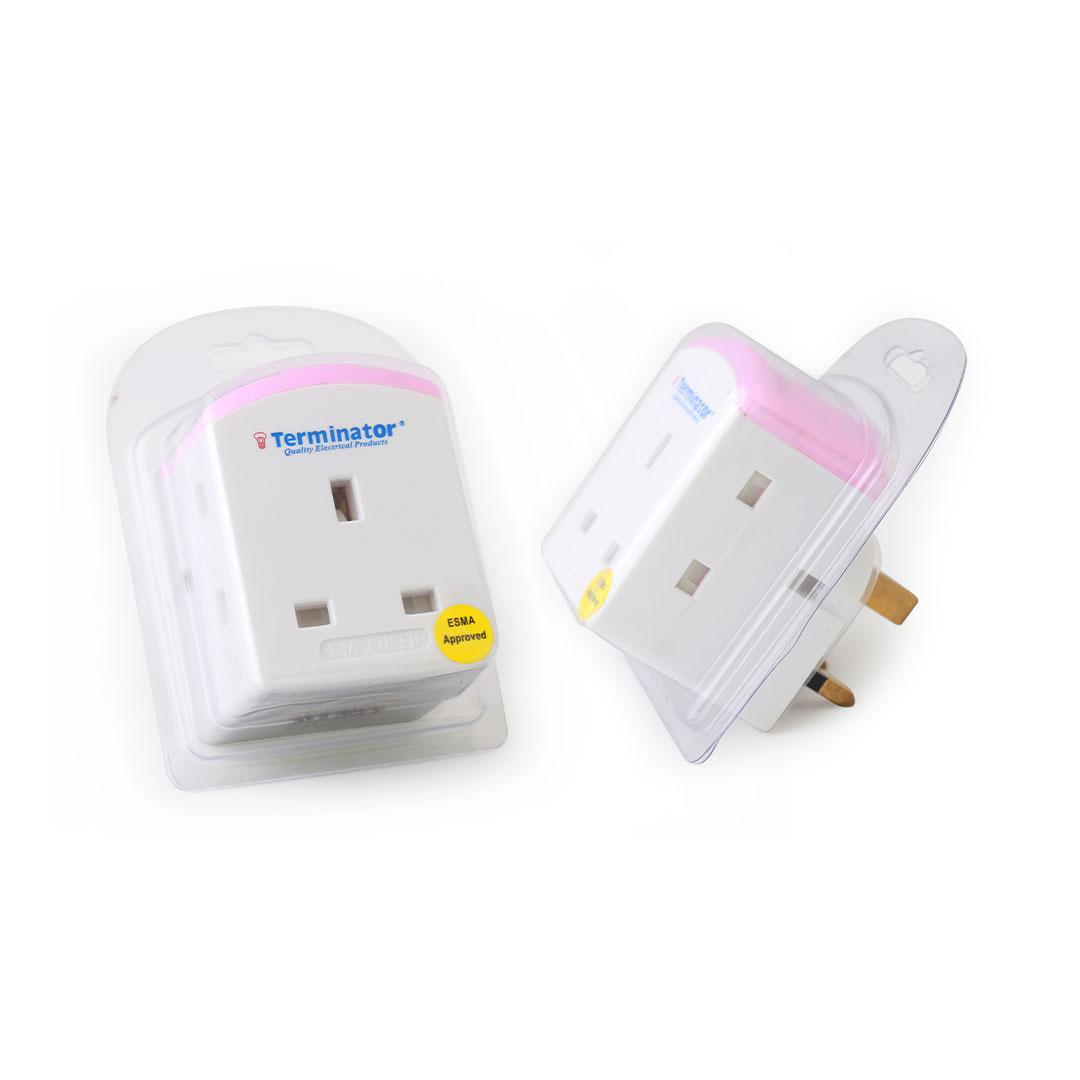 Multi Plug With Fitted 13A Fuse 3 Pin Flat Plug 3 Way 3 Pin UK Socket