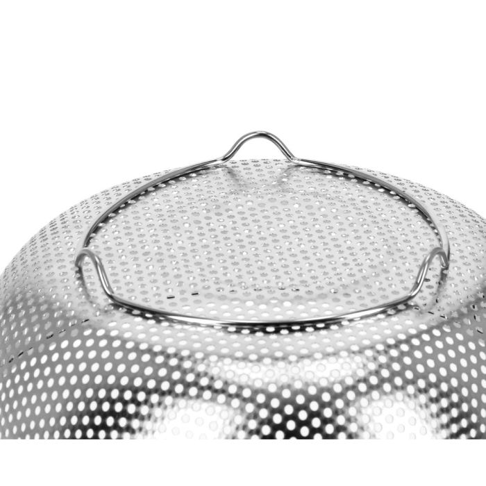 Royalford RF5405 Stainless Steel Micro-Perforated Colander - 28.5 CM Professional Colander For Food Fruit Vegetable & Pasta - Strainer With Heavy Duty Bakelite Handles & Self-Draining Solid Tripod Rin