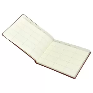 FIS Executive Visitors Book Arabic Bonded Leather 25x20cm, Maroon - FSCLEXVI12A