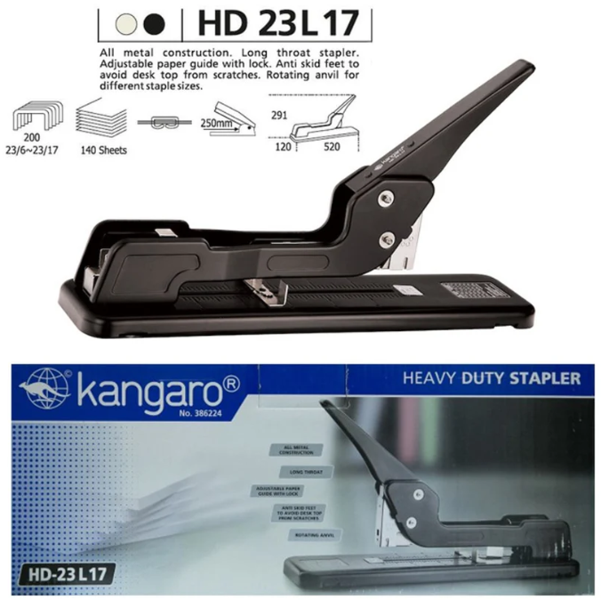 Kangaro Heavy Duty Stapler Long Throat HD23L17