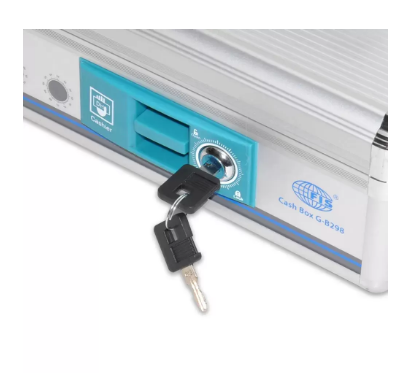 FIS Cash Box Aluminium With key lock, 273 x 194 x 115 mm - FSCPW-B298