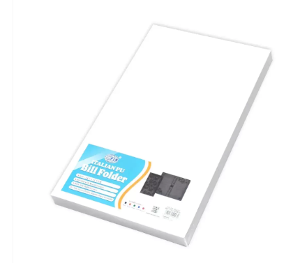 FIS FSCLBFBKD6 Executive Bill Folder Black Color, Italian PU with Magnet Flap, 150X245mm