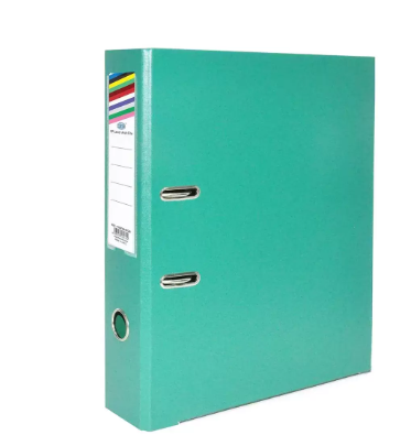 Pack of 50 Pieces Pieces Lever Arch File Folder With Slide-In Plate Green