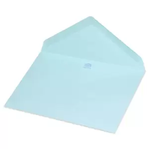 FIS Pack of 50 Pastel Color Envelopes, 80 GSM, Size 120 X 185mm, Glued, Color Pastel Blue