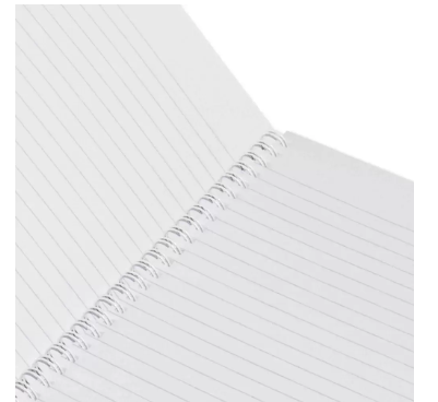 LIGHT Spiral Soft Cover Notebook, 100 Sheets, Single Line, 9X7 Inches -LINB971608S