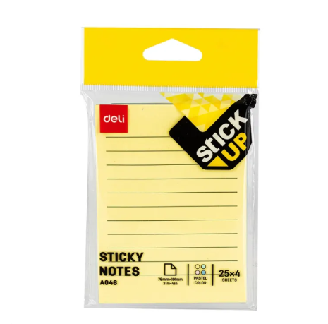 [{"value":"Deli Lined Sticky Notes 3x4 Inches 4 Colors A046"},{"value":"deli"},{"value":"deli lined sticky note"},{"value":"sticky note yellow"},{"value":"lined sticky note"},{"value":"3x4 sticky note"},{"value":"a046"},{"value":"deli a046"},{"value":"colour sticky note"},{"value":"deli sticky note 3x4"},{"value":"3x4"}]