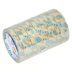 12-Piece FIS Clear Tapes 1/2 Inch x 45 yds Size - FSTA1/2X45CC