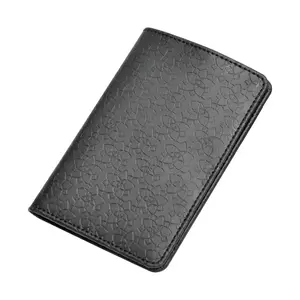 FIS Black Polyurethane For Unisex - Passport Wallet - FSGNBKD5