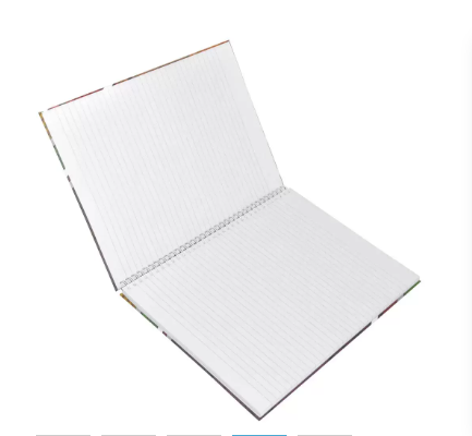 LIGHT Pack of 5 Spiral Hard Cover Note Book, Single Line, Size A4, 100 Sheets - LINBHSA41603