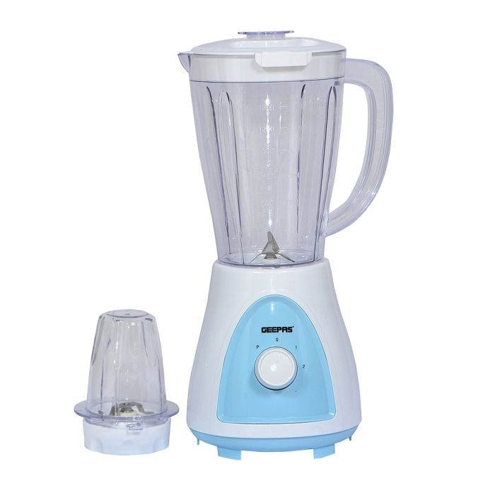 Geepas GSB5485 400W 2 In 1 Blender - Stainless Steel Blades, 2 Speed Control With Pulse | Overheat Protection| Ice Crusher, Chopper, Coffee Grinder & More