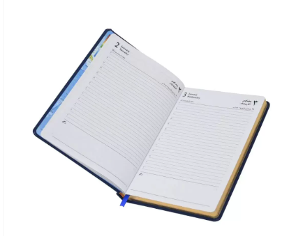FIS Golden Diary 2024 (Arabic/English) Blue, A5 - FSDI23AEG24BL