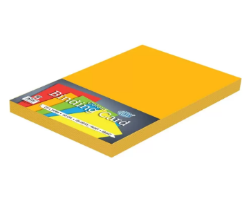 FIS Colored Binding Cards 160 gsm Pocket of 100 pieces - FSBD160225OR
