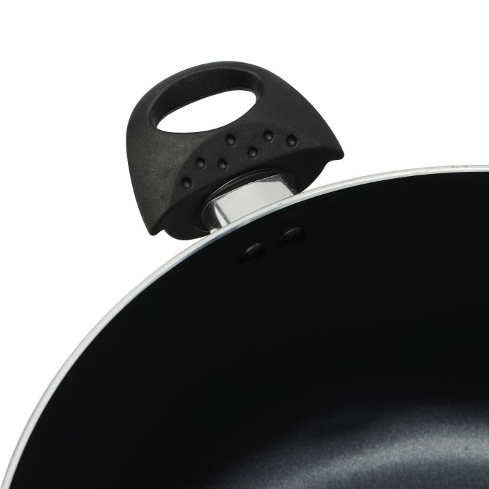 Royalford 22 CM Aluminum Casserole- RF11196| Non-Stick Aluminium Cookware| Dot Induction Base| Compatible With Hot Plate, Halogen, Gas And Induction Cooktops| 3mm Thickness And Strong Bakelite Handles