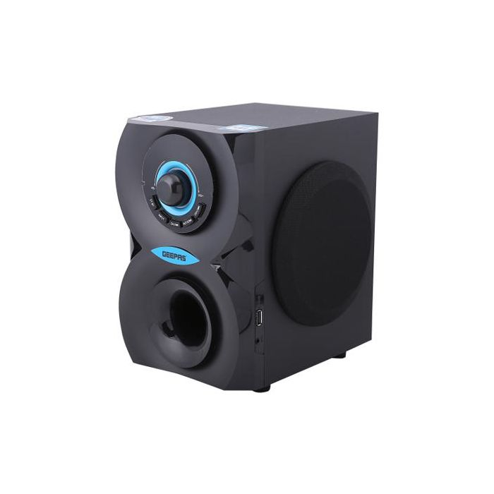 2.1 Channel Multimedia System - Portable, 20000W PMPO, Dual Woofer| USB, Bluetooth & Multiple Device | Ideal For Pc, Play Station, Tv, Smartphone, Tablet, & More | 2 Years Warranty