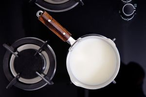 Royalford 6" Milk Pan With Wooden Handle - Silver